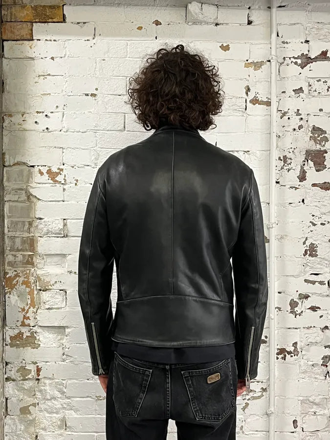 AW2016 Maison Margiela 5-Zip Biker Black Leather Jacket gzcujZQ 2