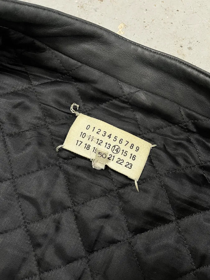 AW2016 Maison Margiela 5-Zip Biker Black Leather Jacket gzcujZQ 8