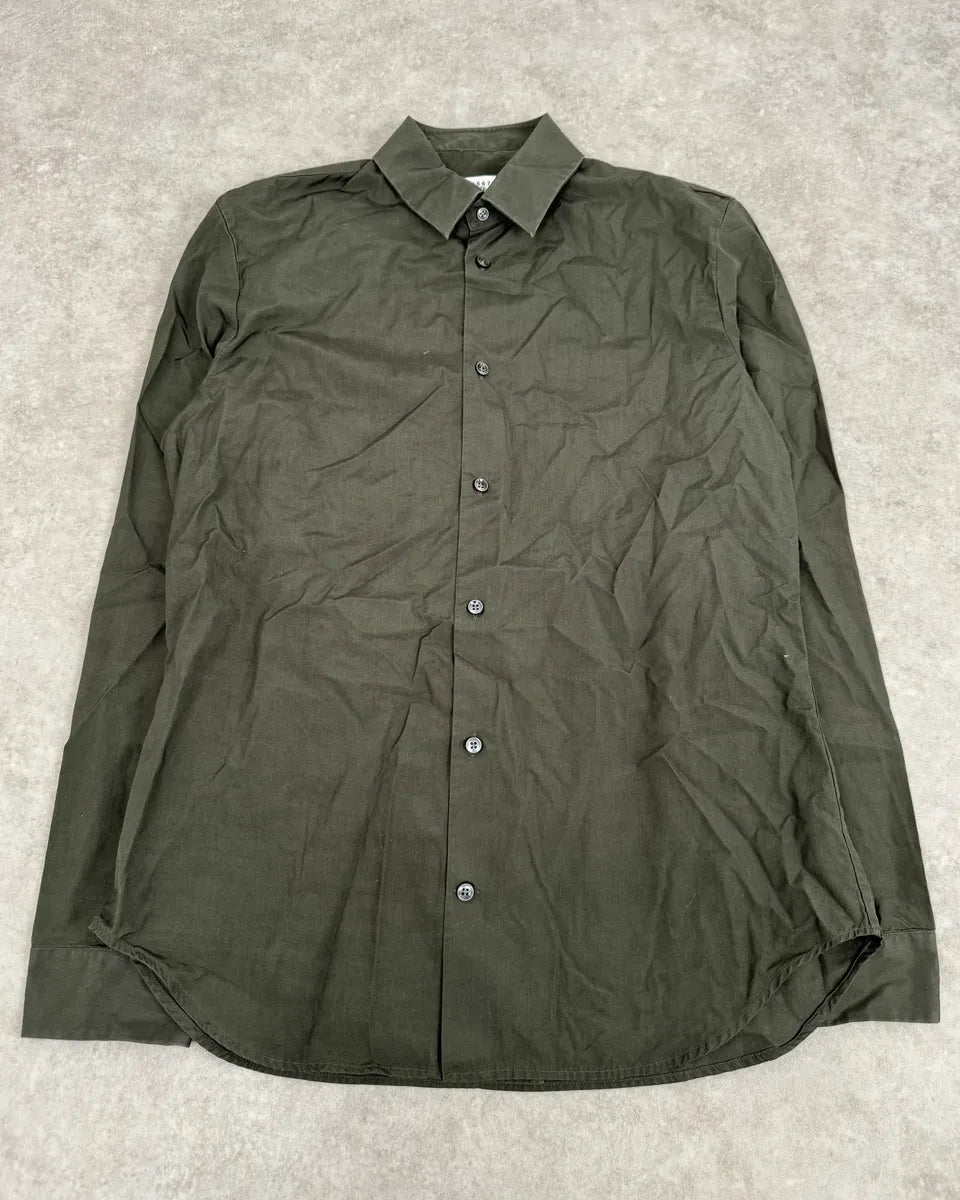 AW2016 Maison Margiela Classy Classic Olive Shirt gBmsOam 0