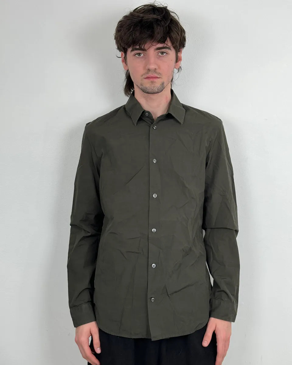AW2016 Maison Margiela Classy Classic Olive Shirt gBmsOam 1