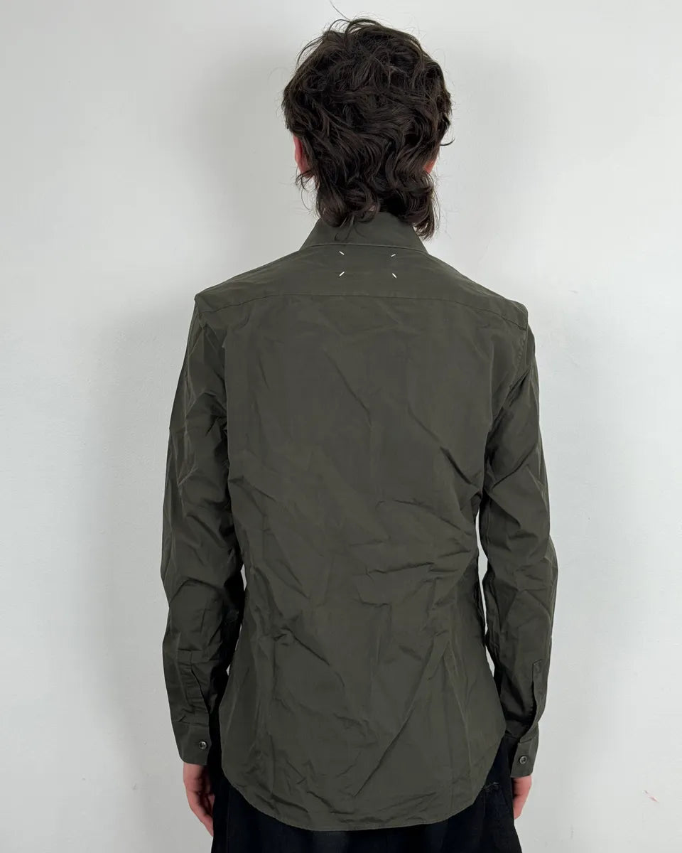 AW2016 Maison Margiela Classy Classic Olive Shirt gBmsOam 2