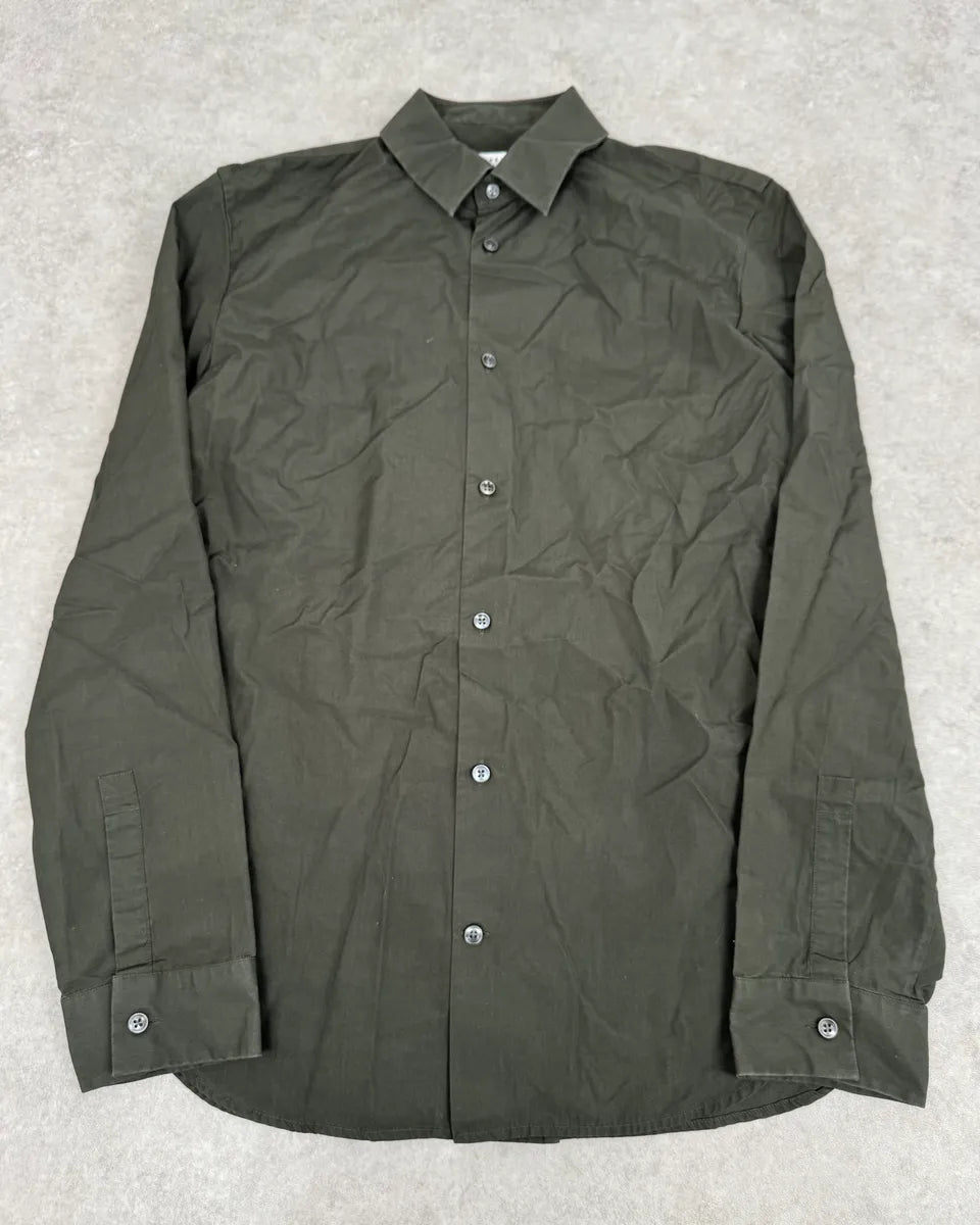AW2016 Maison Margiela Classy Classic Olive Shirt gBmsOam 3