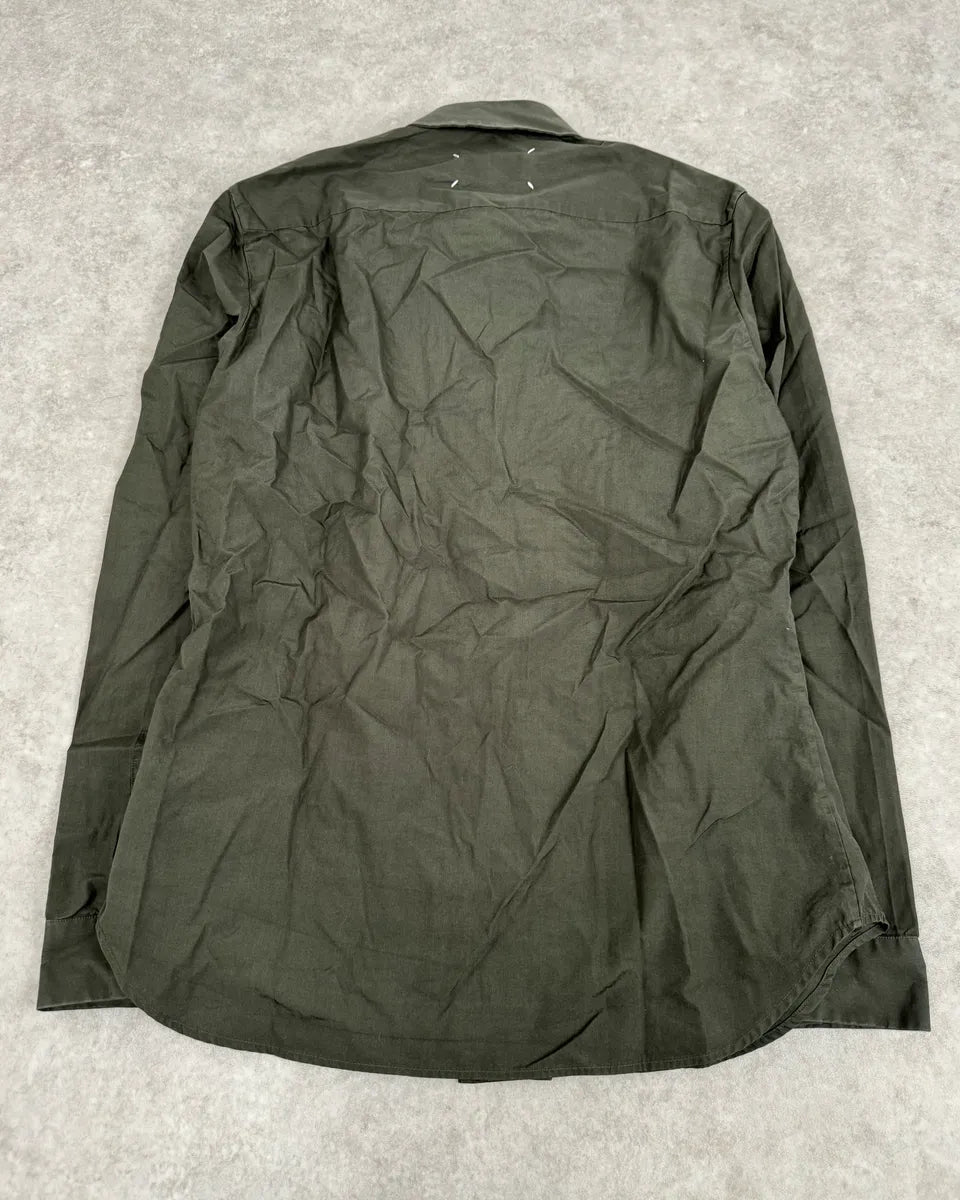 AW2016 Maison Margiela Classy Classic Olive Shirt gBmsOam 6