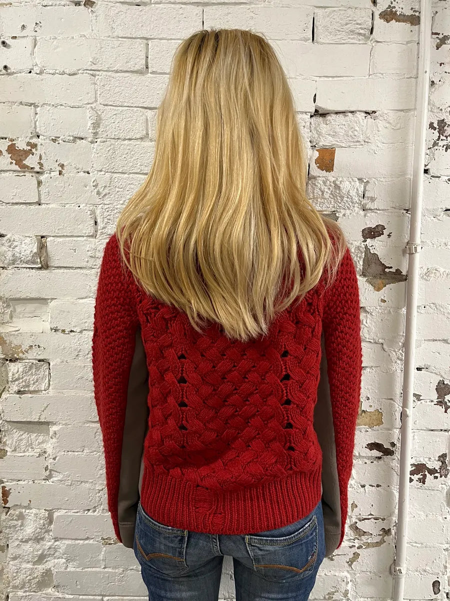 AW2016 Maison Margiela Deconstructed Perforated Red Sweater RgkxZOW 2