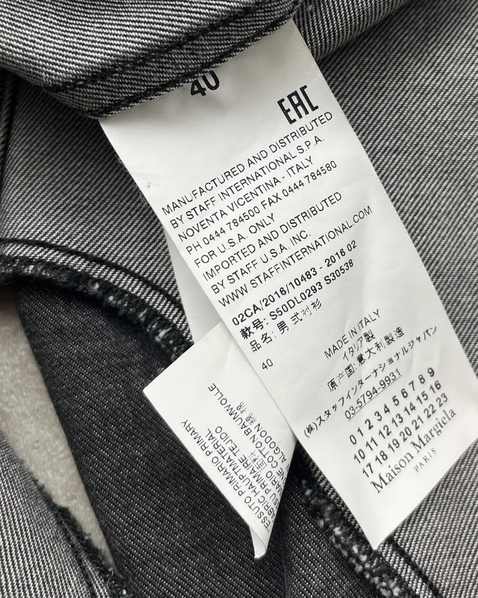 AW2016 Maison Margiela Grey Signature Denim Shirt DmOcuCb 11