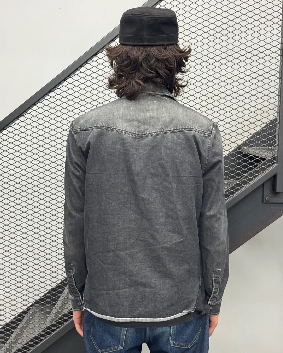AW2016 Maison Margiela Grey Signature Denim Shirt DmOcuCb 2