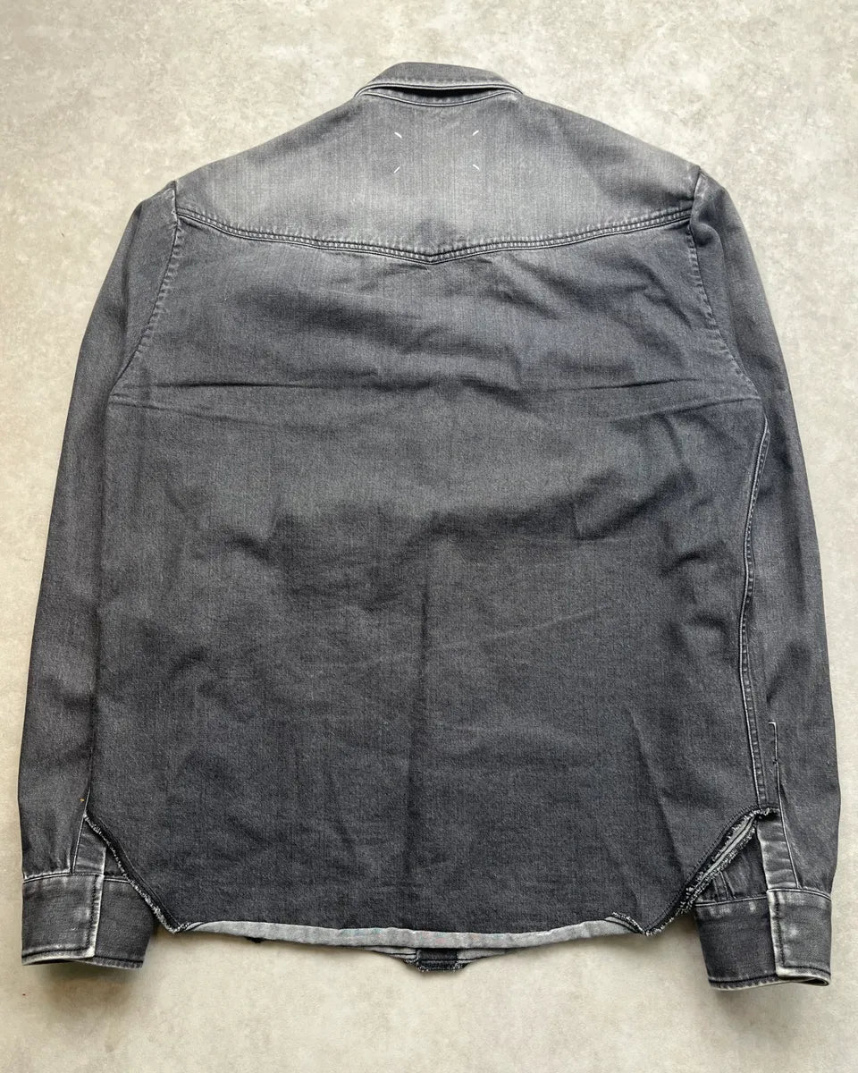 AW2016 Maison Margiela Grey Signature Denim Shirt DmOcuCb 3
