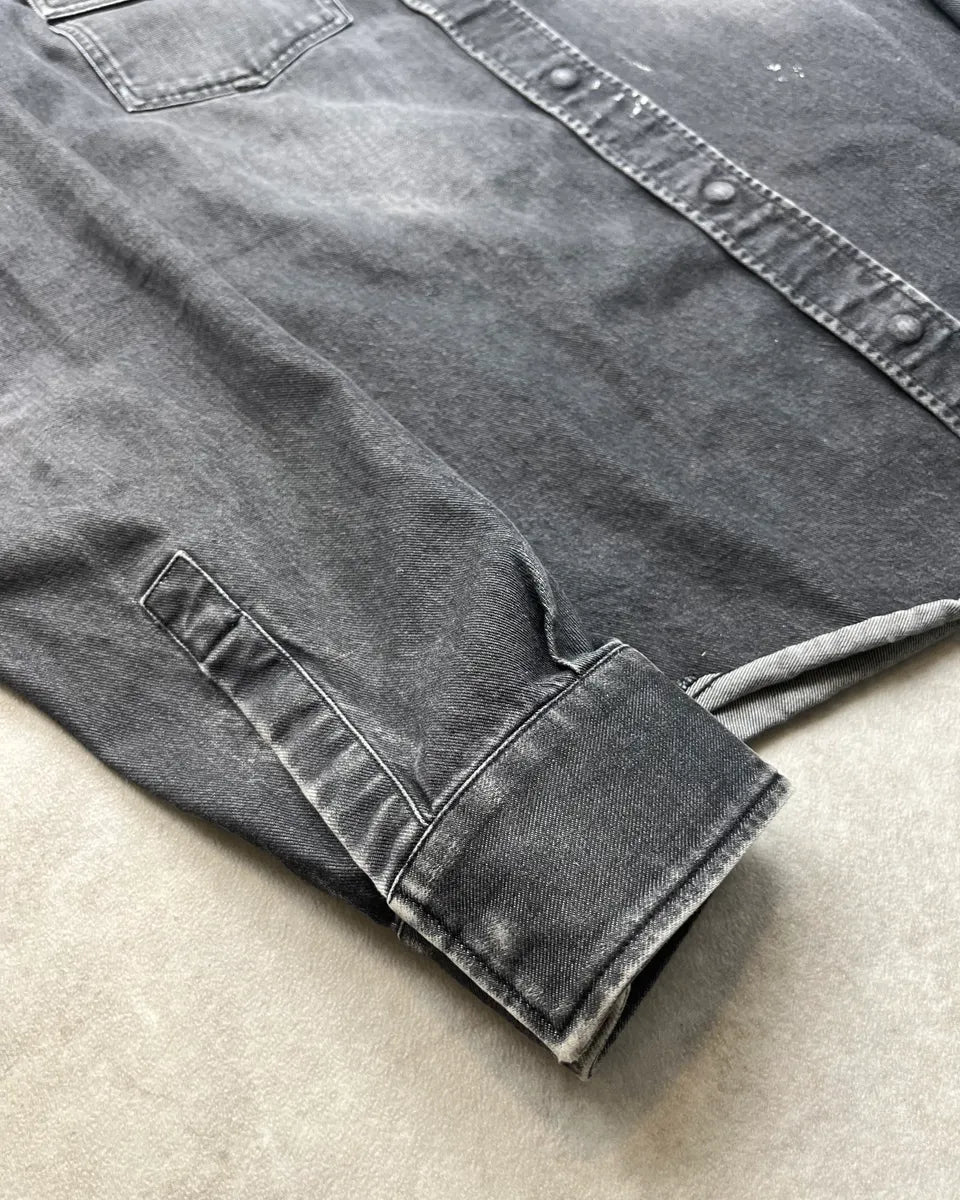 AW2016 Maison Margiela Grey Signature Denim Shirt DmOcuCb 6