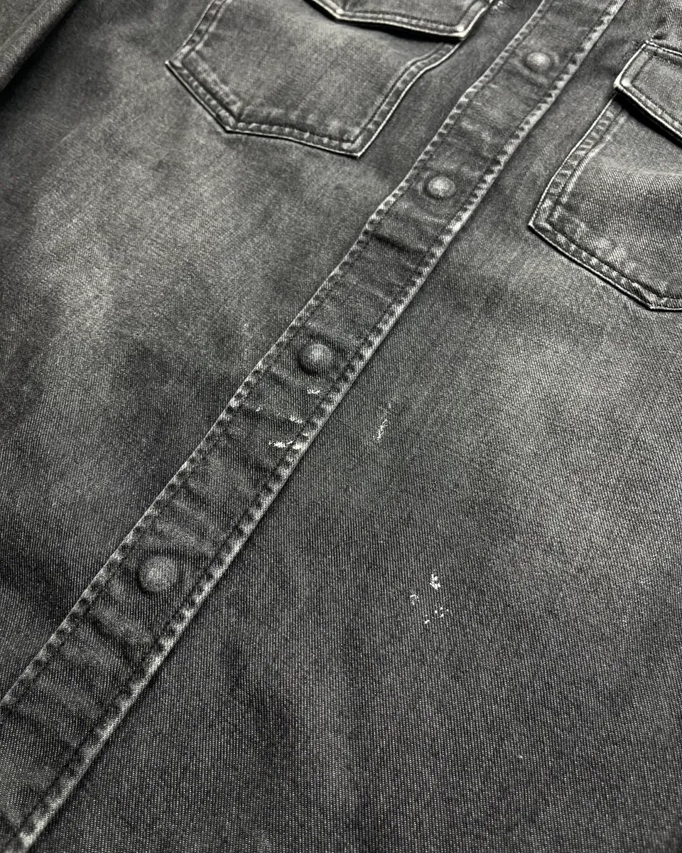 AW2016 Maison Margiela Grey Signature Denim Shirt DmOcuCb 7