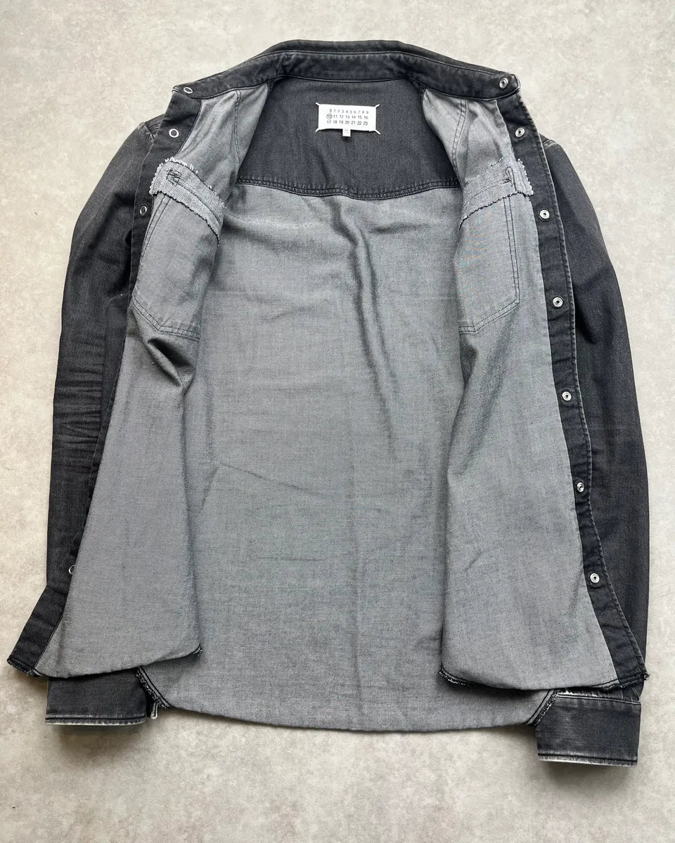 AW2016 Maison Margiela Grey Signature Denim Shirt DmOcuCb 9