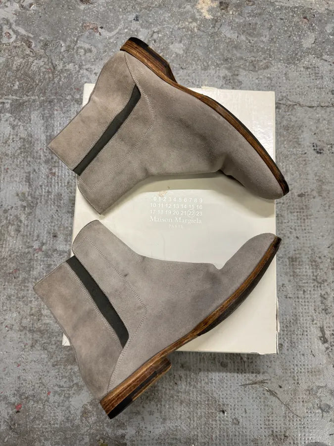 AW2016 Maison Margiela Grey Suede Boots kAyhviM 11