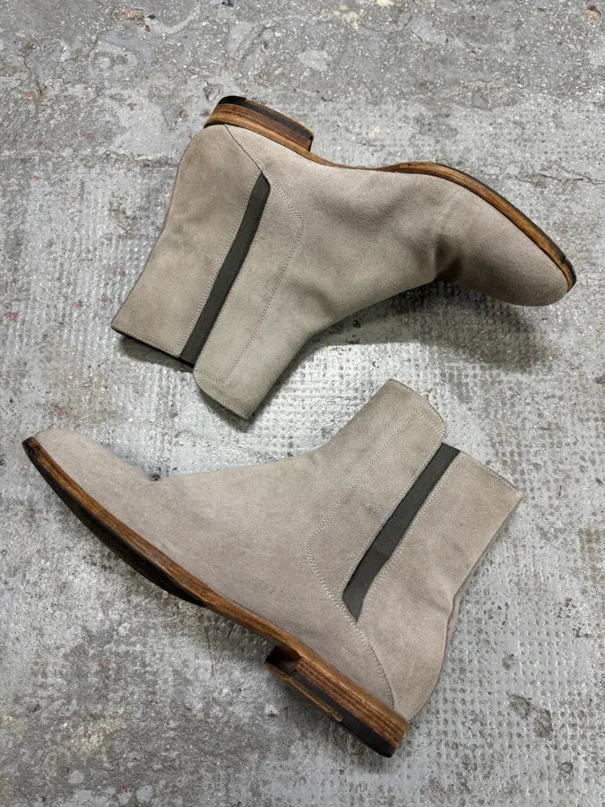 AW2016 Maison Margiela Grey Suede Boots kAyhviM 3