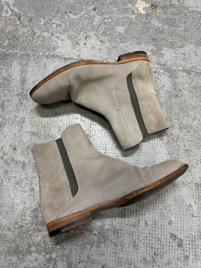 AW2016 Maison Margiela Grey Suede Boots kAyhviM 6