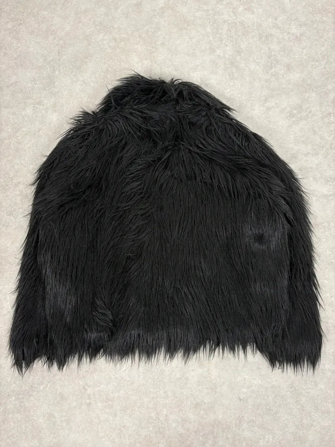 AW2016 Maison Margiela MM6 Black Faux Fur Jacket arXLeRi 6