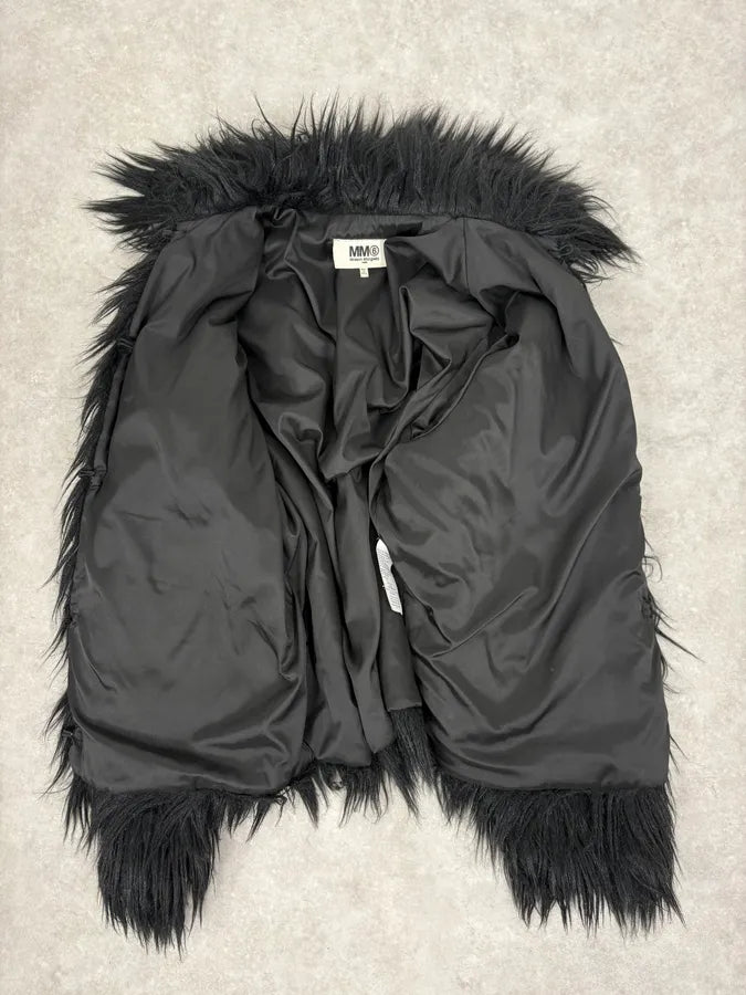 AW2016 Maison Margiela MM6 Black Faux Fur Jacket arXLeRi 7