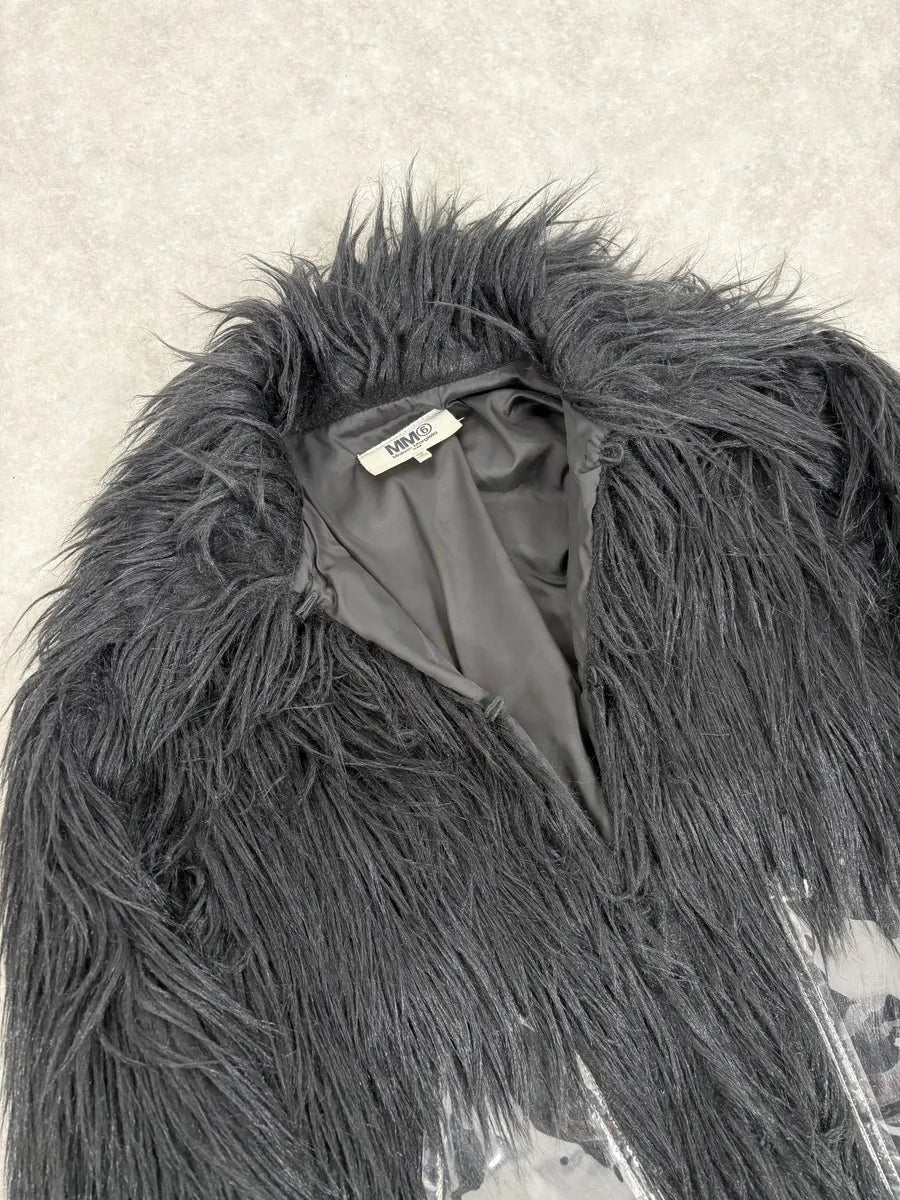 AW2016 Maison Margiela MM6 Black Faux Fur Jacket arXLeRi 4