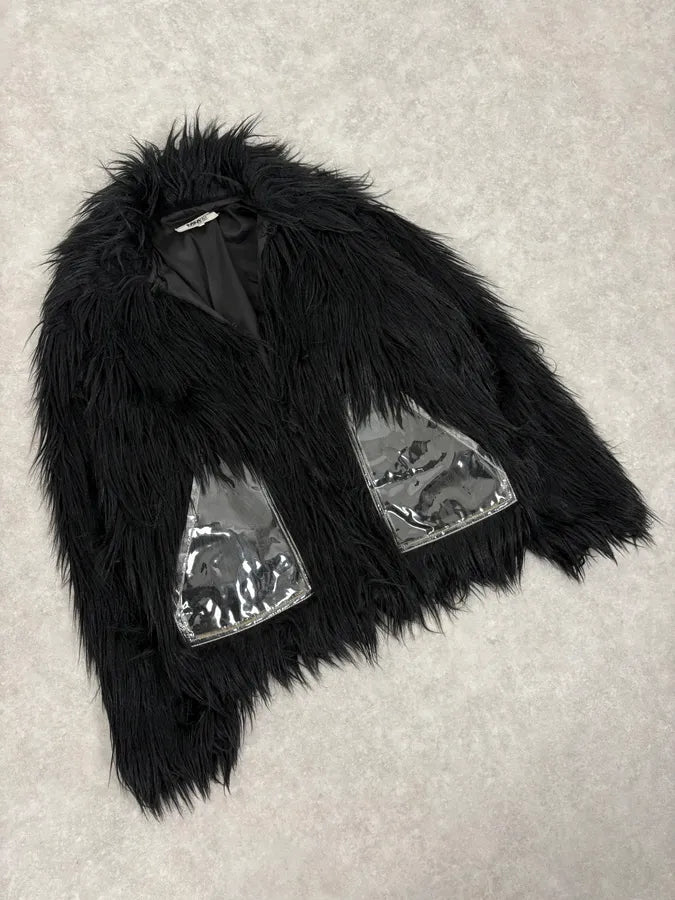 AW2016 Maison Margiela MM6 Black Faux Fur Jacket arXLeRi 3