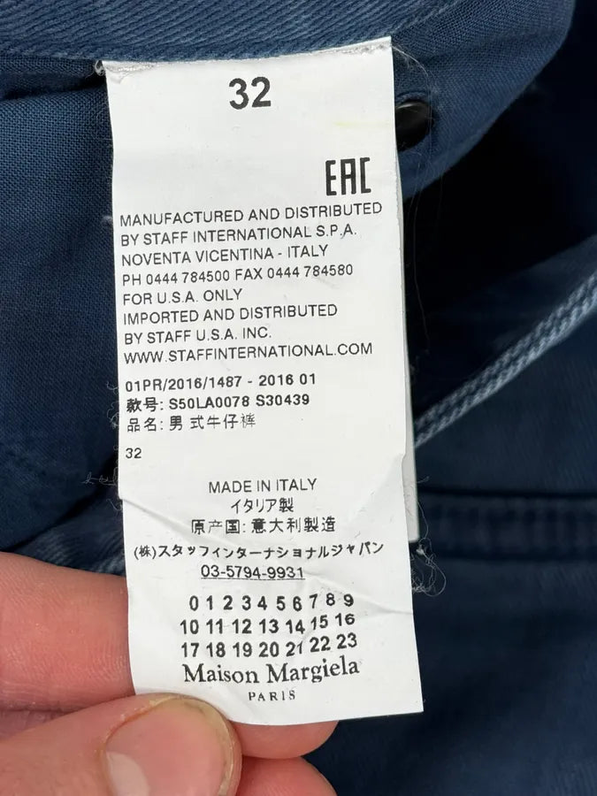 AW2016 Maison Margiela Navy Cotton Pants hvgfeIs 11