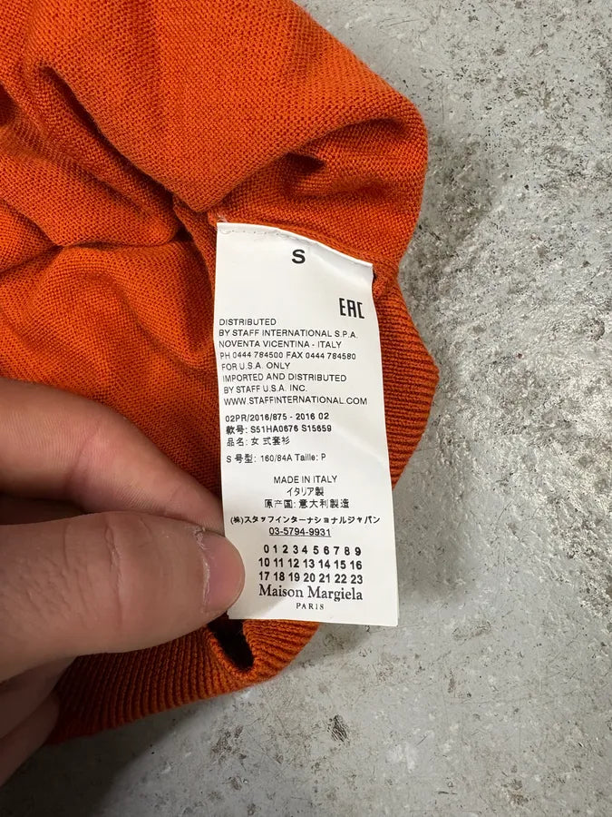AW2016 Maison Margiela Orange Vitality Sweater (S) ydsqBSn 9
