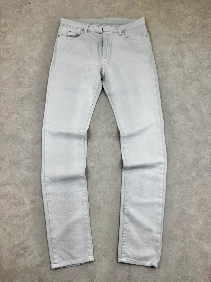 AW2016 Maison Margiela White Painted Slim Jeans czdrmpR 0