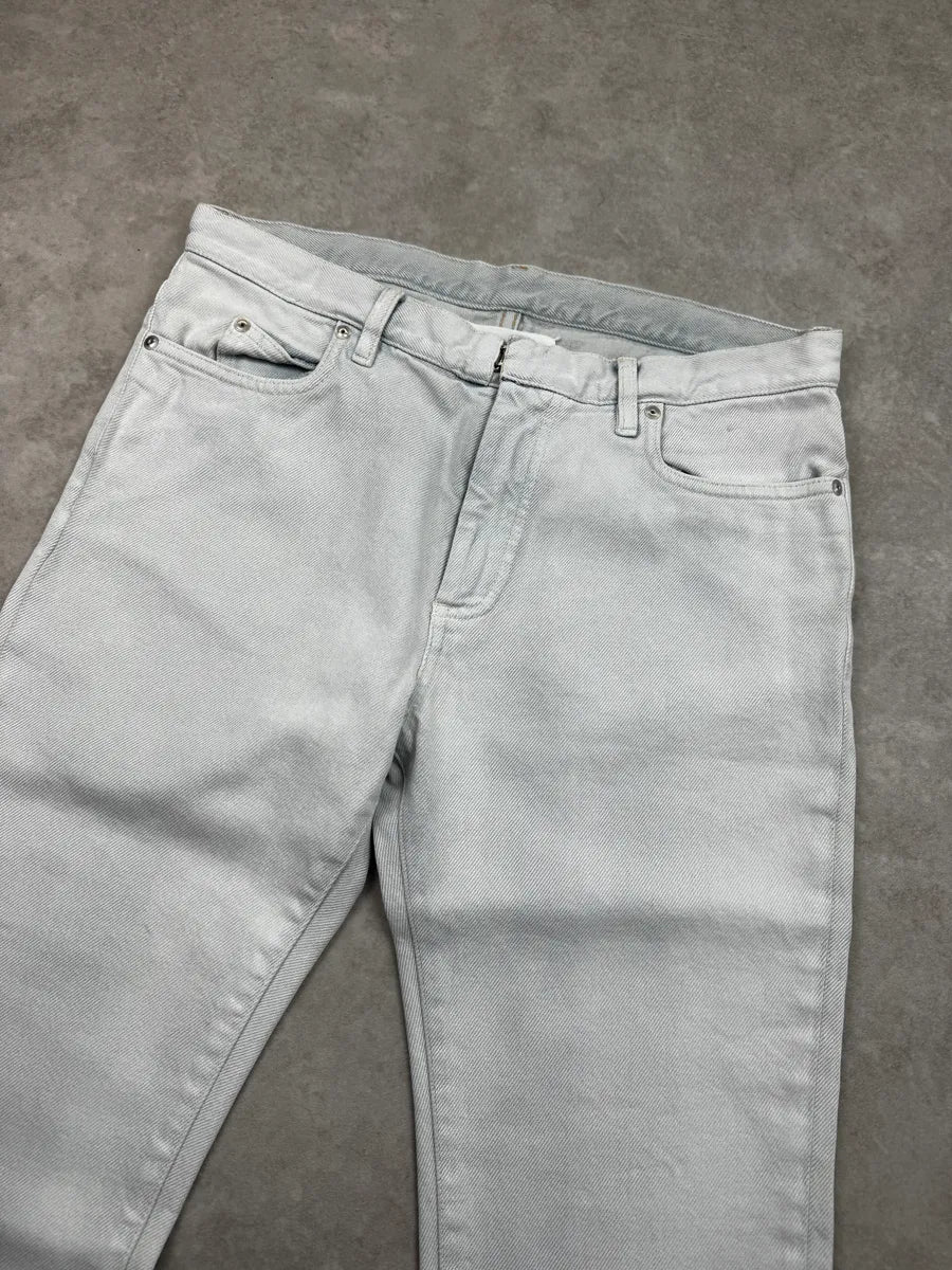 AW2016 Maison Margiela White Painted Slim Jeans czdrmpR 5