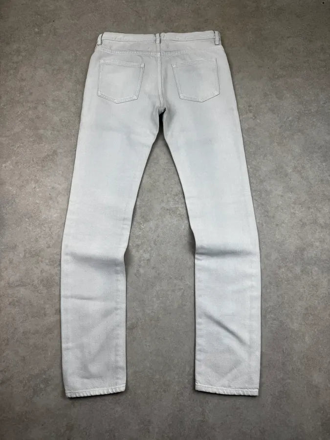 AW2016 Maison Margiela White Painted Slim Jeans czdrmpR 1