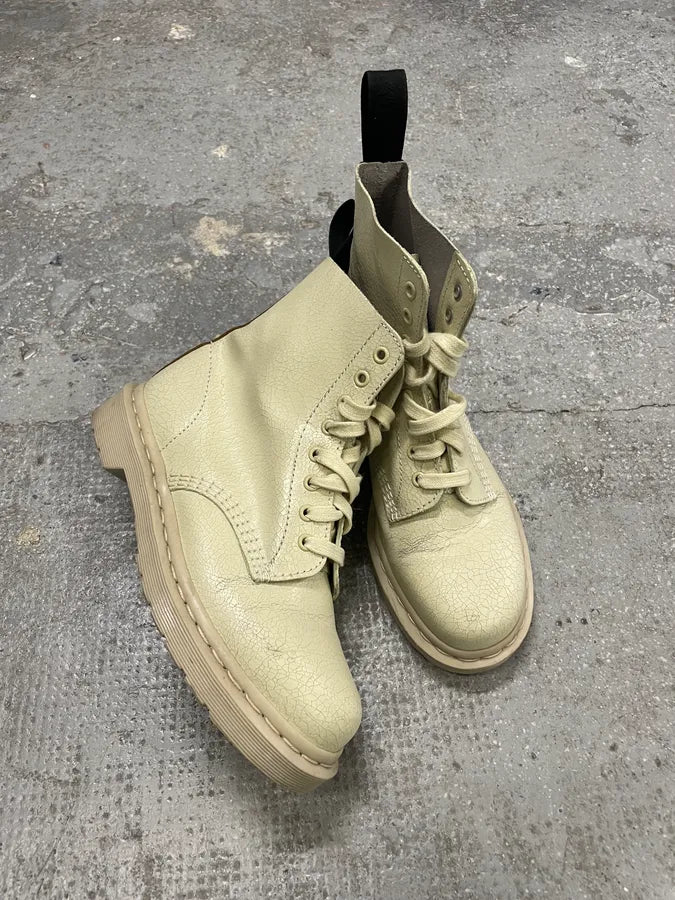 AW2016 Marni x Dr Martens Creme Cracked Leather Boots – Dolce Vita Hub