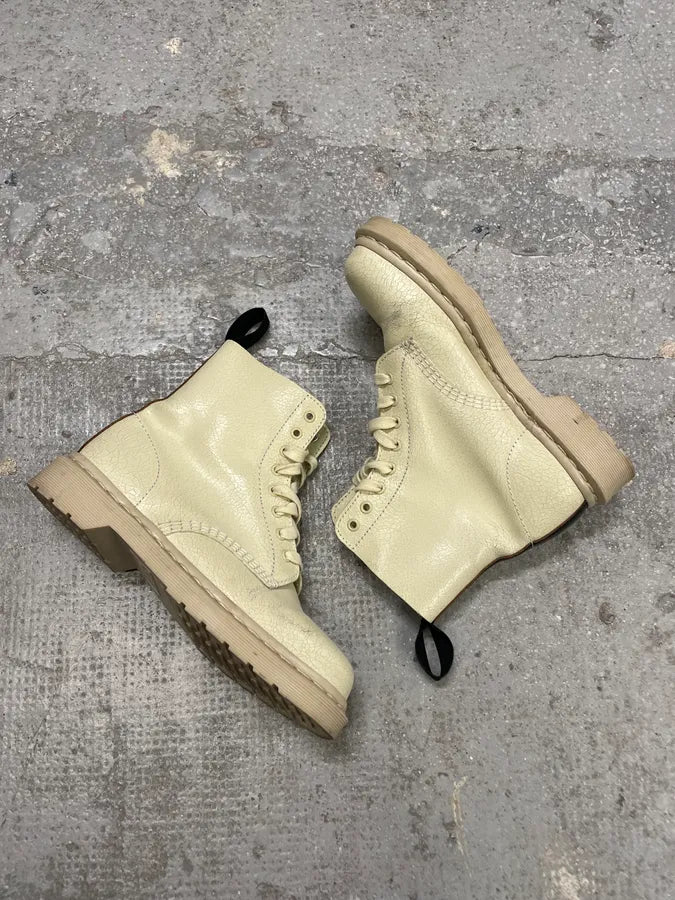 AW2016 Marni x Dr Martens Creme Cracked Leather Boots (41eu/us8) 2