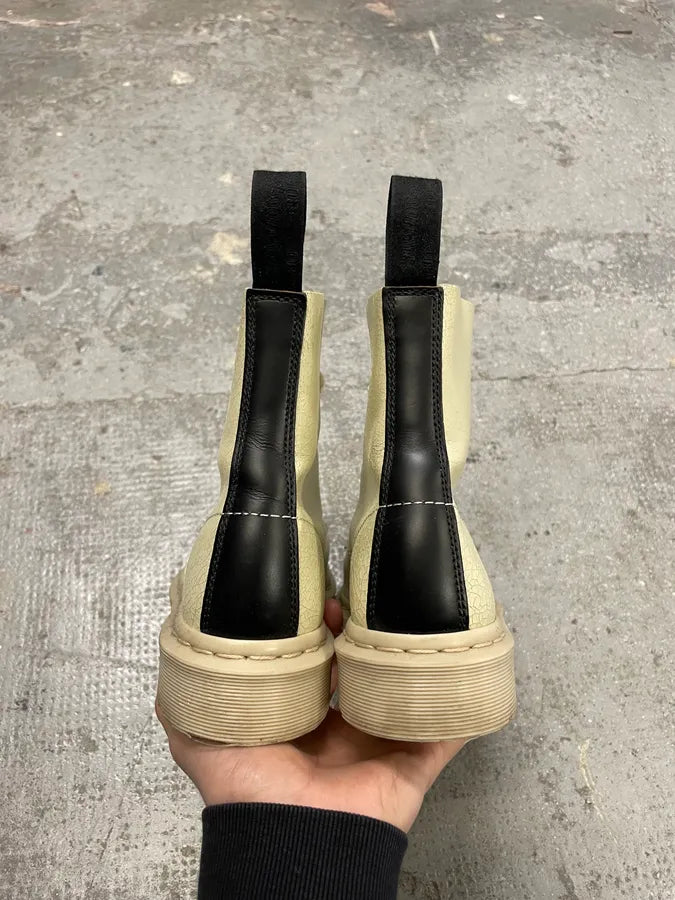 AW2016 Marni x Dr Martens Creme Cracked Leather Boots (41eu/us8) 6