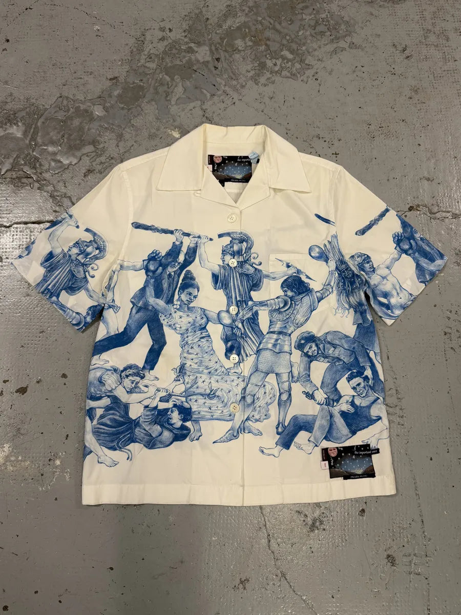 AW2016 Prada Christophe Chemin The Important Ones/Banquet Of Thieves White & Blue Shirt HPvCHqt 0