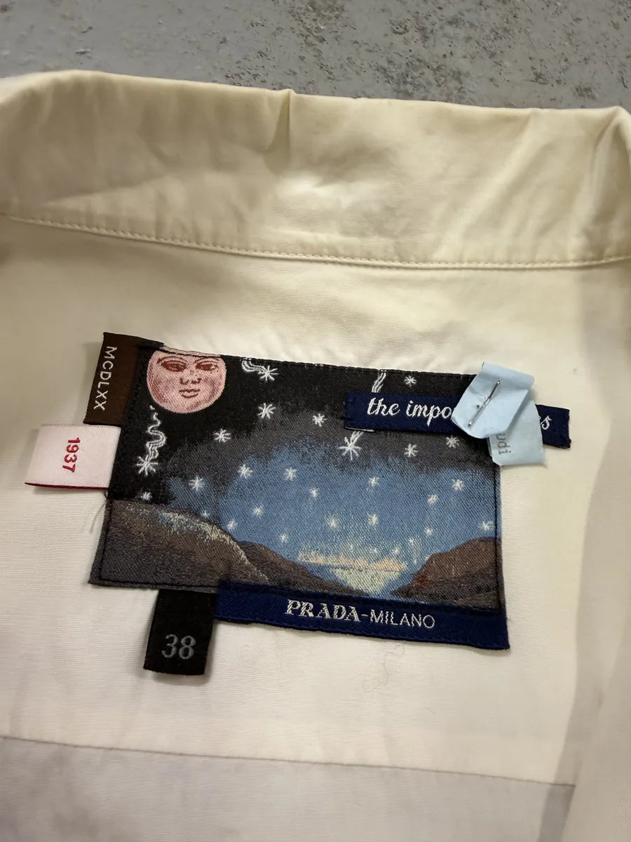 AW2016 Prada Christophe Chemin The Important Ones/Banquet Of Thieves White & Blue Shirt HPvCHqt 16