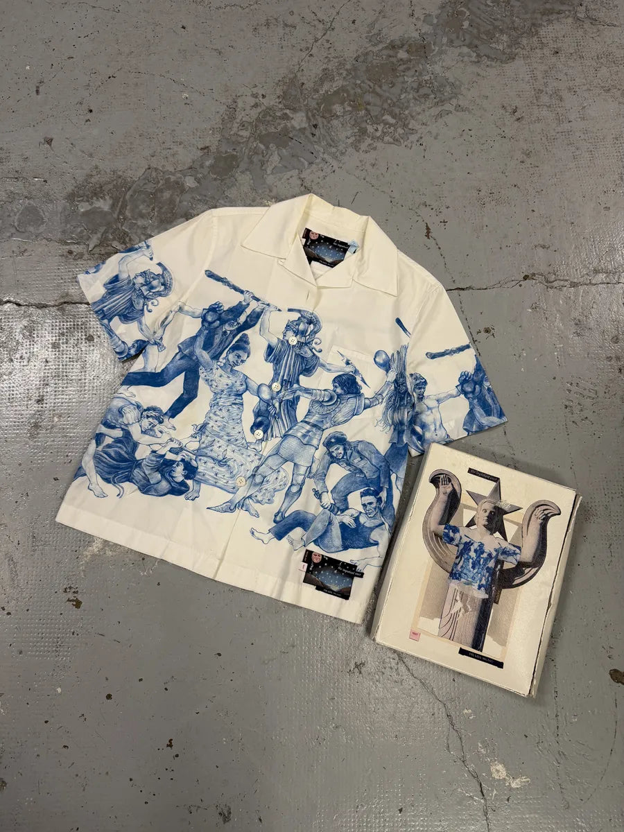AW2016 Prada Christophe Chemin The Important Ones/Banquet Of Thieves White & Blue Shirt HPvCHqt 2