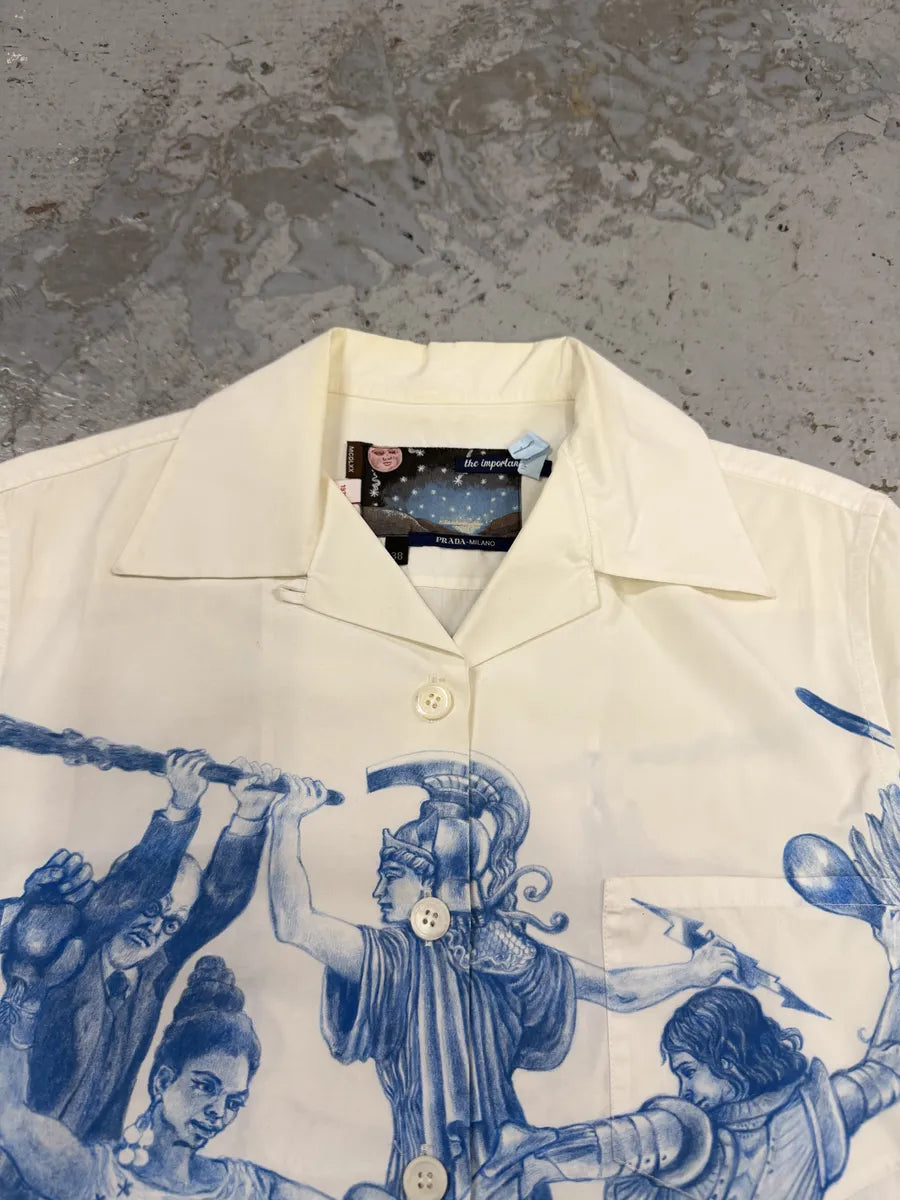 AW2016 Prada Christophe Chemin The Important Ones/Banquet Of Thieves White & Blue Shirt HPvCHqt 5