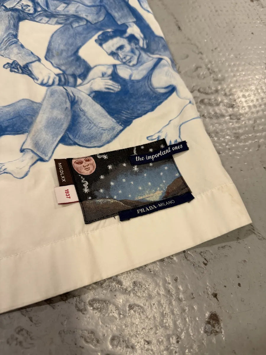 AW2016 Prada Christophe Chemin The Important Ones/Banquet Of Thieves White & Blue Shirt HPvCHqt 7