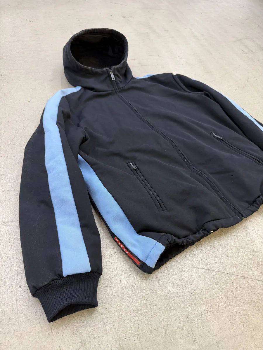 AW2016 Prada Navy Lined Hooded Sport Jacket vodLPCs 1