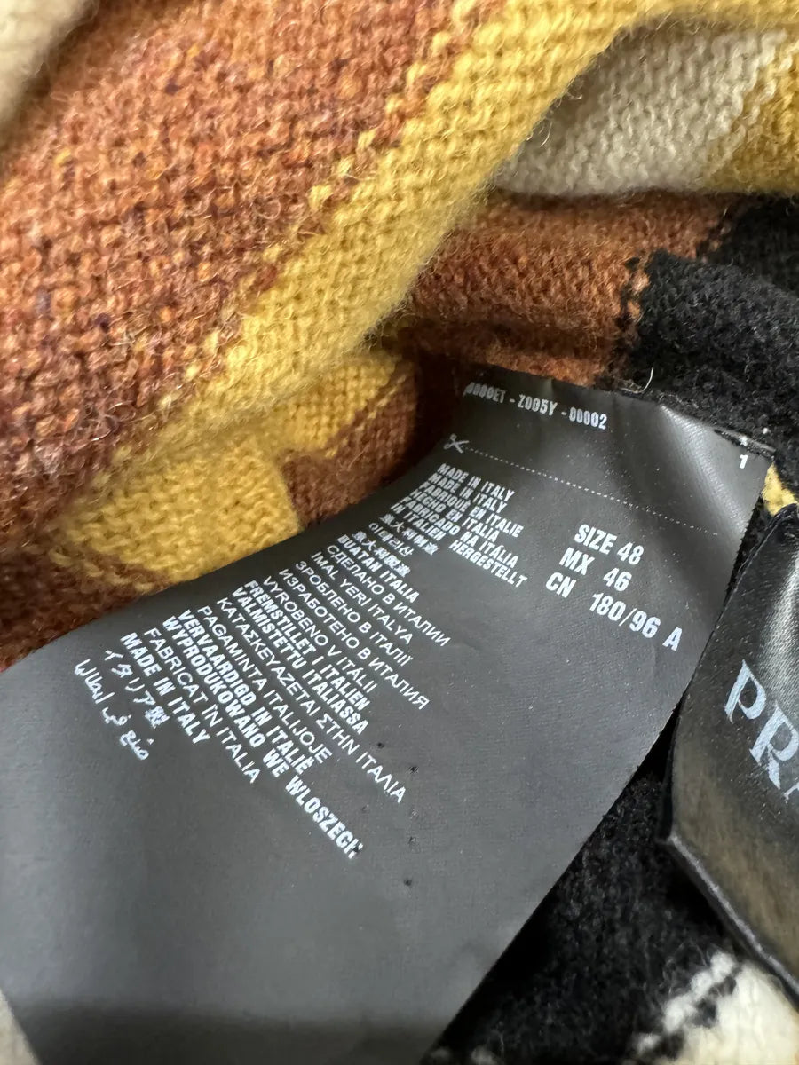 AW2016 Prada Yellow & Brown Striped Wool Sweater MtqwuJY 5