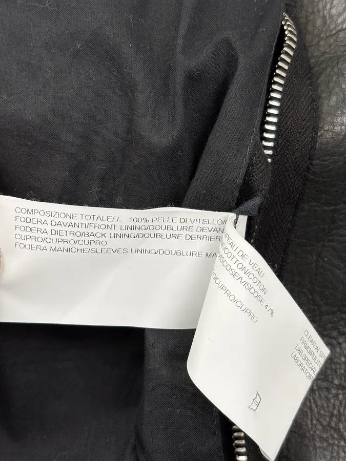 AW2016 Rick Owens Black Avant-Garde Leather Jacket uunsIld 13