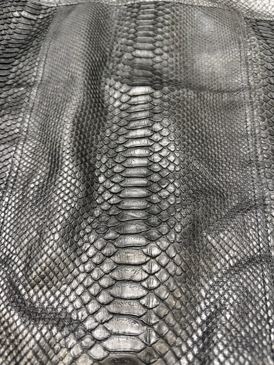 AW2016 Roberto Cavalli Black Python Leather Trucker Jacket LkLVlaw 9