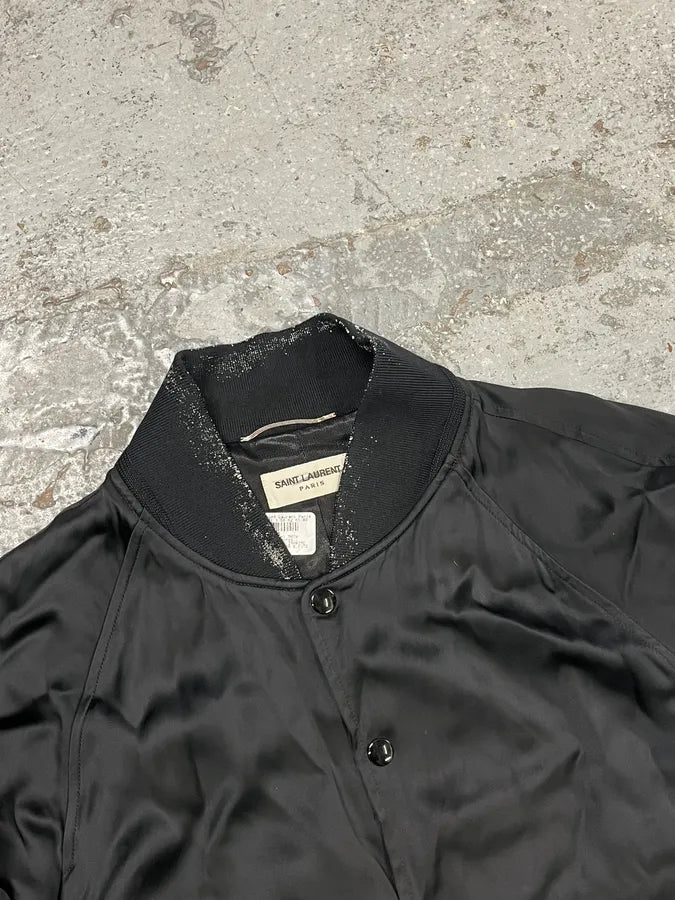 SS2017 Saint Laurent Black Moonlight Silk Teddy Jacket GGodBEb 4