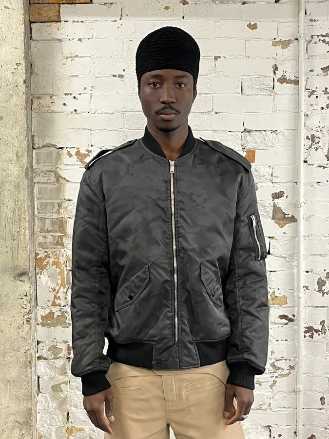 AW2016 Saint Laurent Camo Black & Grey Bomber Jacket rKYVrEp 0