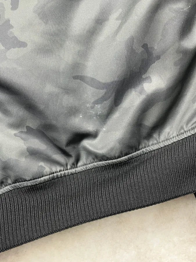 AW2016 Saint Laurent Dark Grey Camouflage Nylon Bomber Jacket lbMMWVx 12
