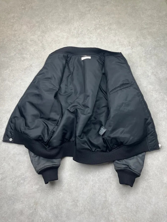 AW2016 Saint Laurent Dark Grey Camouflage Nylon Bomber Jacket lbMMWVx 7