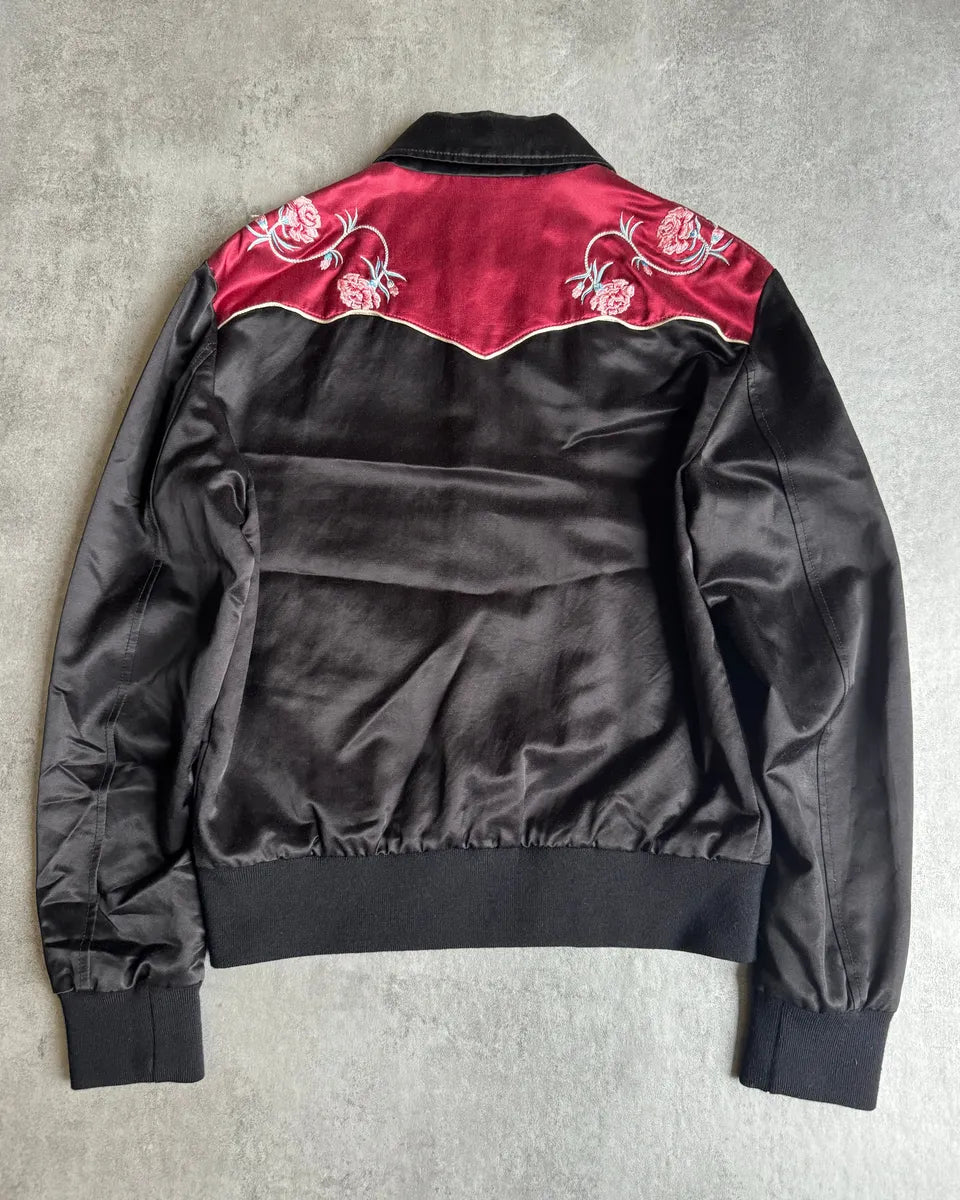AW2016 Saint Laurent Western Embroidered Black Teddy Jacket by Hedi Slimane sJYWEhr 1
