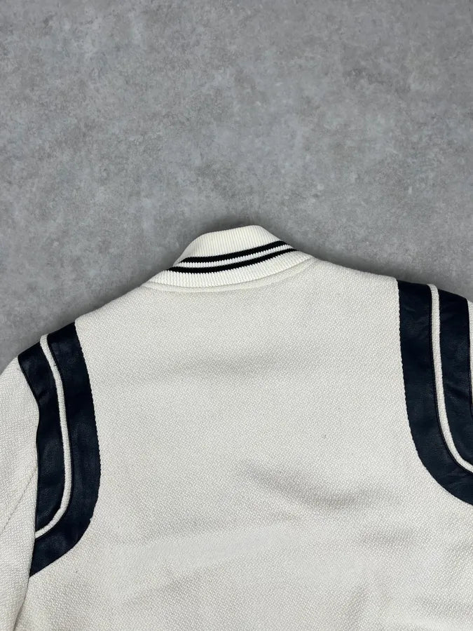 AW2016 Saint Laurent White Buttoned Teddy Jacket fPfzSaP 6