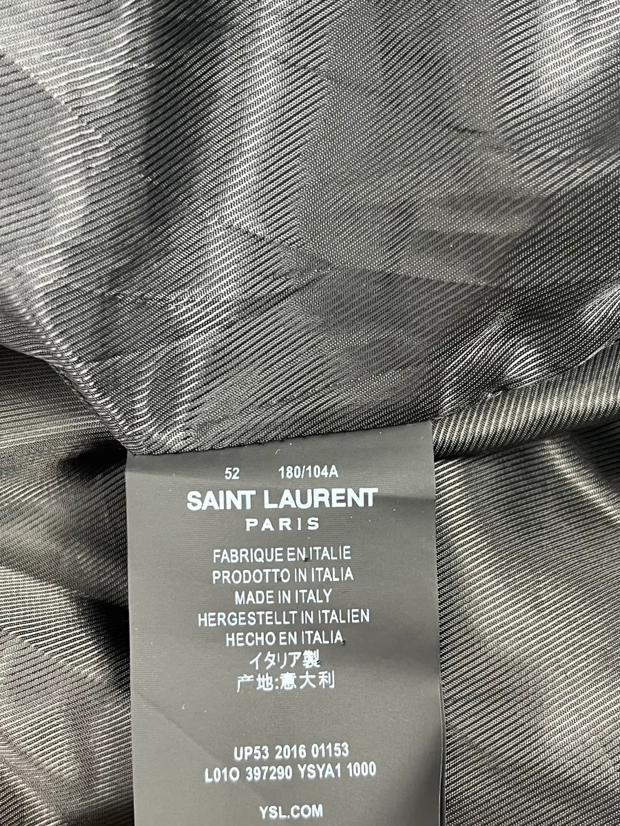 AW2016 Saint Laurent White Buttoned Teddy Jacket fPfzSaP 9