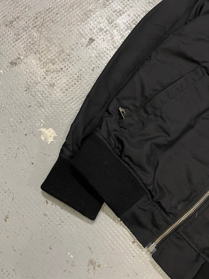 AW2016 Versace Black Royal Ornamenent Relief Bomber Jacket ACDvdpi 5