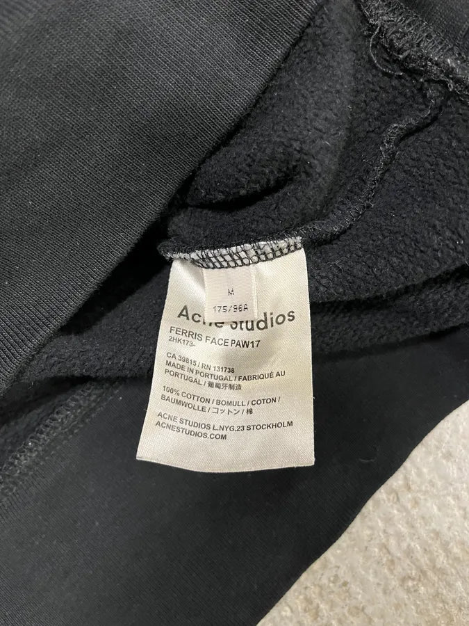 AW2017 Acne Studios Black Logo Hoodie VMWpYAS 7