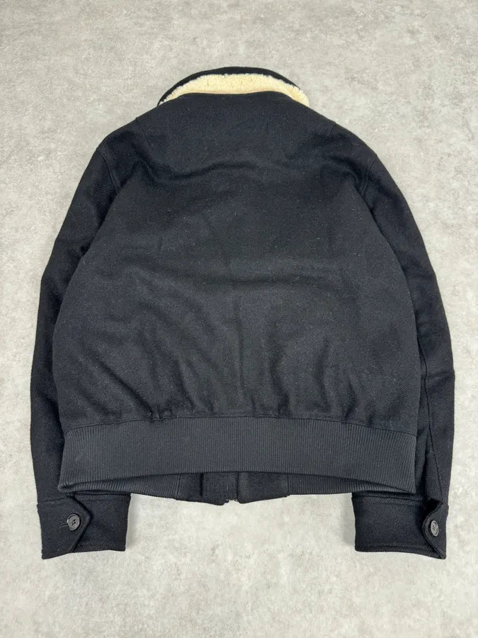 AW2017 Acne Studios Mutt Black Fur Collar Jacket fOePsLz 8