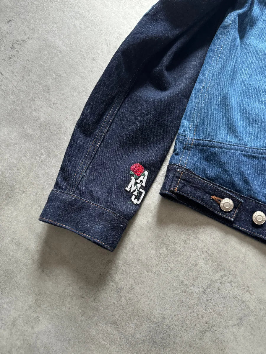 AW2017 Alexander McQueen Blue Juxtaposition Denim Jacket WeElvQt 4