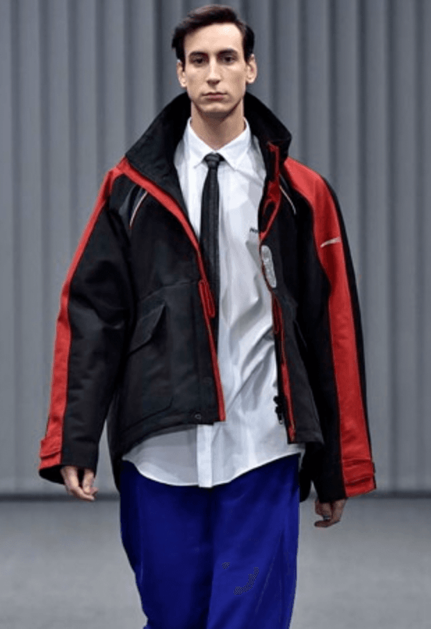 AW2017 Balenciaga Black & Red Parka Hooded Jacket OJvGRhF 1